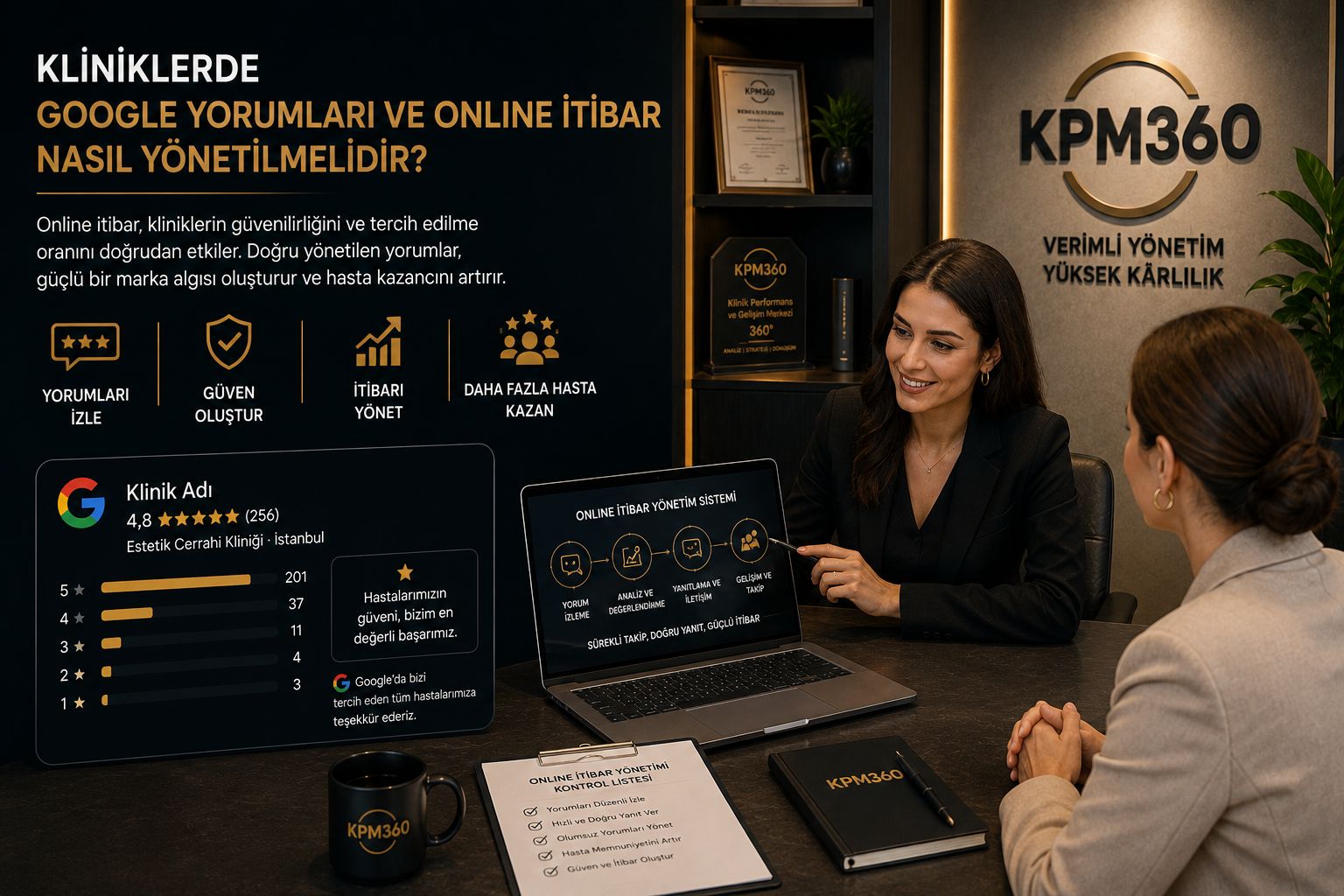 Kliniklerde Google Yorumları ve Online İtibar Nasıl Yönetilmelidir? Güven Oluşturan Online İtibar Yönetim Sistemi